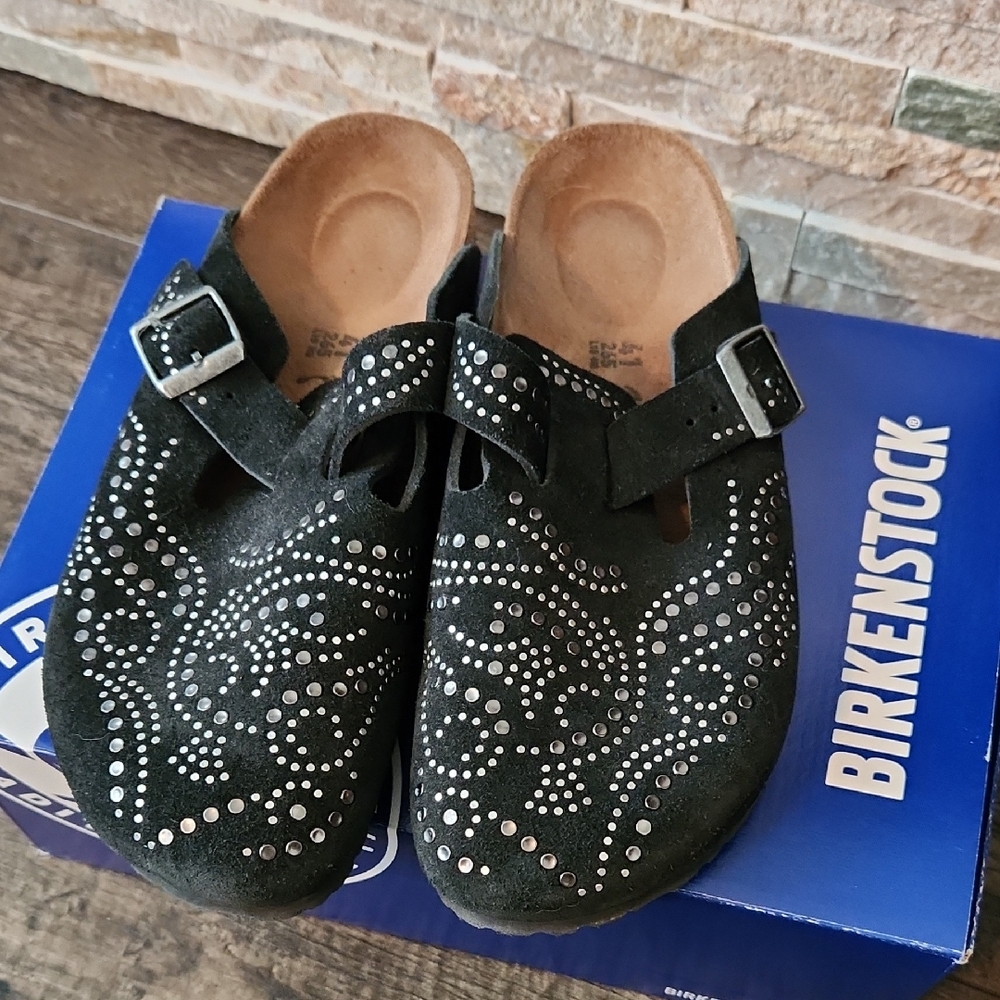 Birkenstock Clog Sandals "Boston" Rivet - Picture 2 of 7